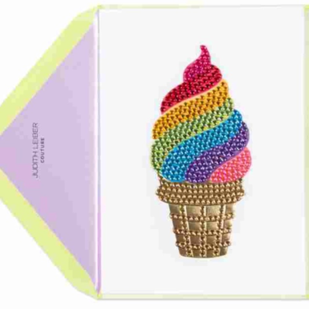 NEW Papyrus Judith Leiber Ice Cream Cone Bday Card